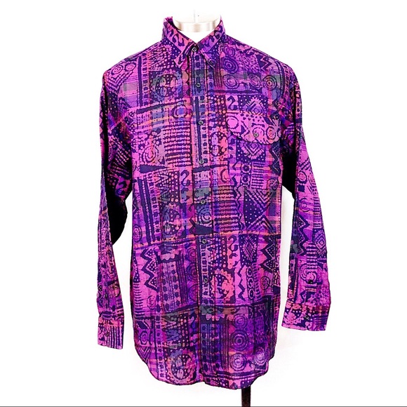 Panhandle Slim Other - Panhandle Slim Vibrant Purple Western Boho Shirt L